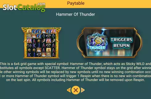 Οθόνη7. Hammer of Thunder Κουλοχέρης