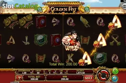 Οθόνη3. Golden Fist Κουλοχέρης