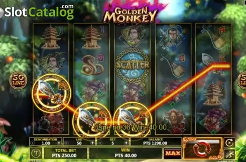Οθόνη3. Golden Monkey (Spadegaming) Κουλοχέρης