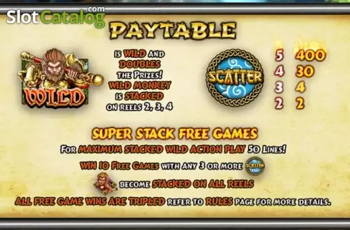 Οθόνη4. Golden Monkey (Spadegaming) Κουλοχέρης