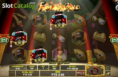 Οθόνη3. Fist of Gold Κουλοχέρης