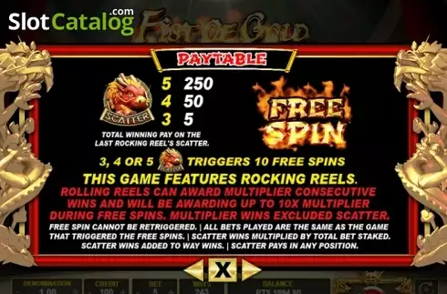 Οθόνη5. Fist of Gold Κουλοχέρης