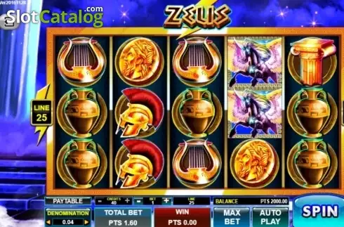 Οθόνη2. Zeus (Spadegaming) Κουλοχέρης