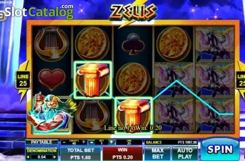 Οθόνη3. Zeus (Spadegaming) Κουλοχέρης