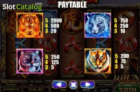 Οθόνη5. Tiger Warrior Κουλοχέρης 