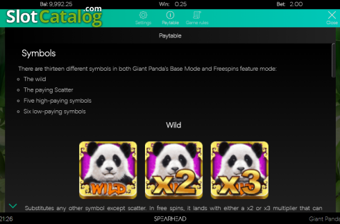 Οθόνη6. Giant Panda Κουλοχέρης