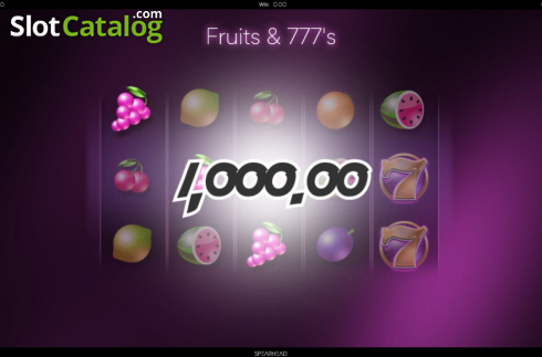 Οθόνη4. Fruits And Sevens (Spearhead Studios) Κουλοχέρης
