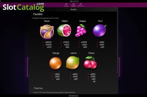 Οθόνη7. Fruits And Sevens (Spearhead Studios) Κουλοχέρης