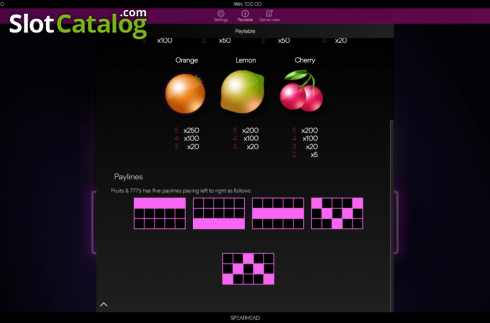 Οθόνη8. Fruits And Sevens (Spearhead Studios) Κουλοχέρης