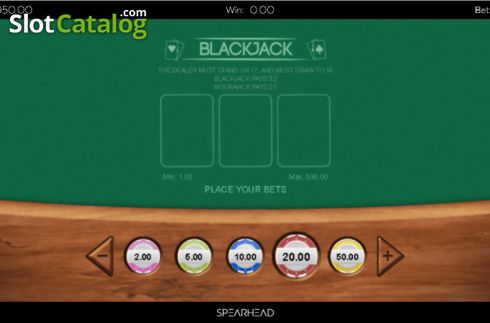 Οθόνη2. Blackjack (Spearhead Studios) Κουλοχέρης