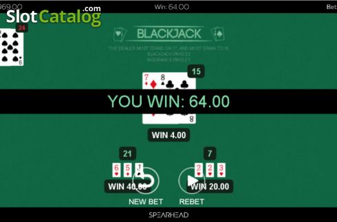 Οθόνη4. Blackjack (Spearhead Studios) Κουλοχέρης