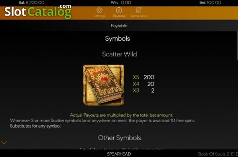 Οθόνη8. Book of Souls 2 El Dorado Κουλοχέρης