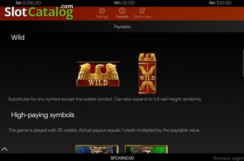 Οθόνη7. Romans Legions of Gold Κουλοχέρης