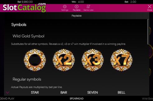 Οθόνη6. Wild Gold (Spearhead Studios) Κουλοχέρης