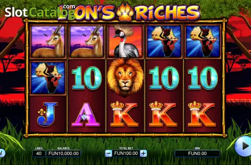 Οθόνη2. Lion's Riches Κουλοχέρης