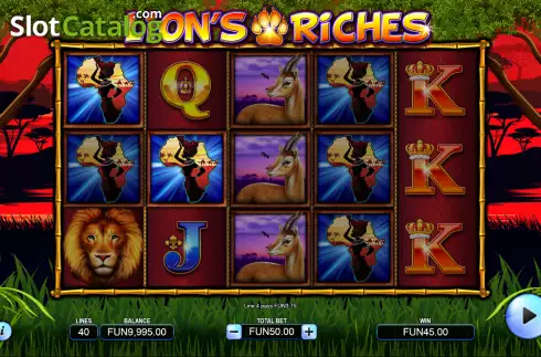 Οθόνη3. Lion's Riches Κουλοχέρης