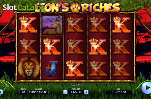 Οθόνη4. Lion's Riches Κουλοχέρης