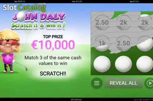 Οθόνη3. John Daly Scratch It and Win It! Κουλοχέρης