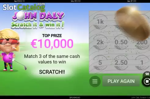Οθόνη4. John Daly Scratch It and Win It! Κουλοχέρης