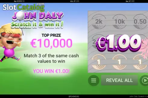 Οθόνη6. John Daly Scratch It and Win It! Κουλοχέρης