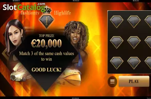 Οθόνη2. FashionTV Highlife Scratchcard Κουλοχέρης