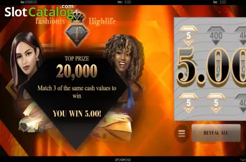 Οθόνη7. FashionTV Highlife Scratchcard Κουλοχέρης