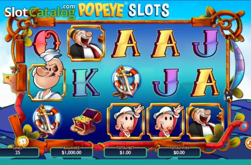 Οθόνη2. Popeye Slots Κουλοχέρης