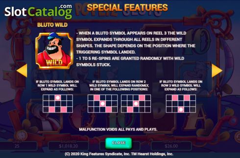 Οθόνη7. Popeye Slots Κουλοχέρης