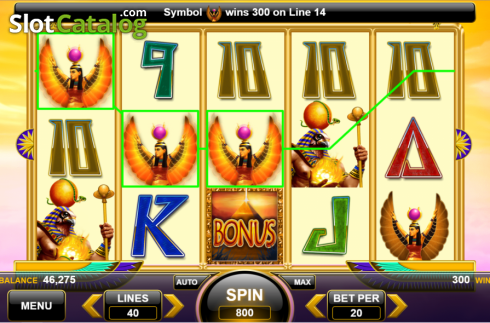 Οθόνη4. Egyptian Gods (Spin Games) Κουλοχέρης
