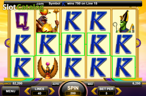 Οθόνη5. Egyptian Gods (Spin Games) Κουλοχέρης