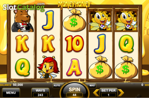 Οθόνη2. Honey Money (Spin Games) Κουλοχέρης