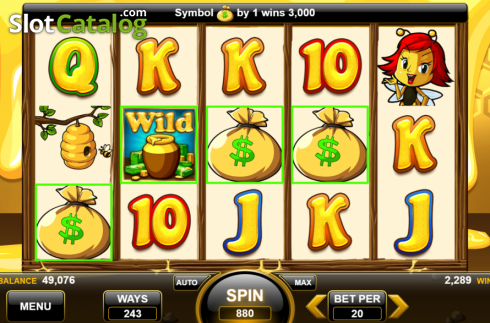Οθόνη3. Honey Money (Spin Games) Κουλοχέρης