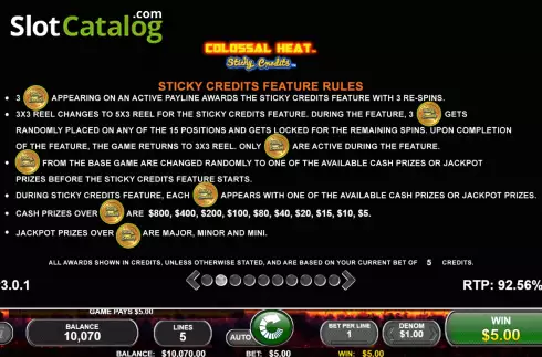 Οθόνη6. Colossal Heat Sticky Credits Κουλοχέρης