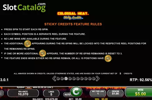 Οθόνη7. Colossal Heat Sticky Credits Κουλοχέρης