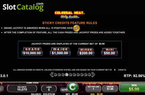 Οθόνη8. Colossal Heat Sticky Credits Κουλοχέρης