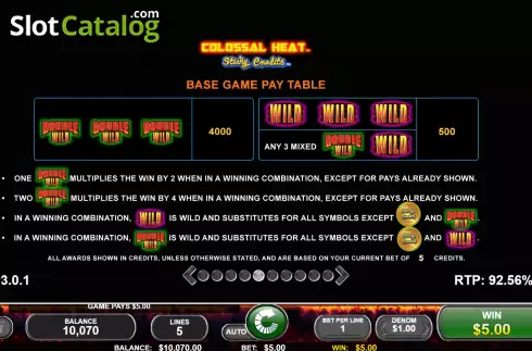 Οθόνη9. Colossal Heat Sticky Credits Κουλοχέρης