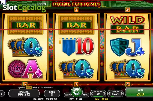 Οθόνη3. Royal Fortunes Κουλοχέρης 