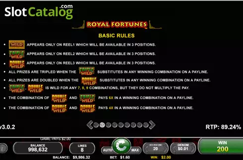 Οθόνη6. Royal Fortunes Κουλοχέρης 