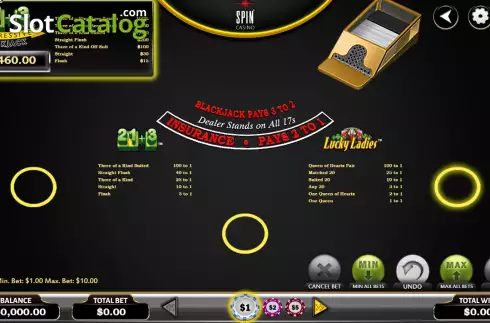 Οθόνη3. 21+3 Progressive Blackjack Κουλοχέρης