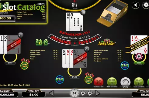 Οθόνη5. 21+3 Progressive Blackjack Κουλοχέρης