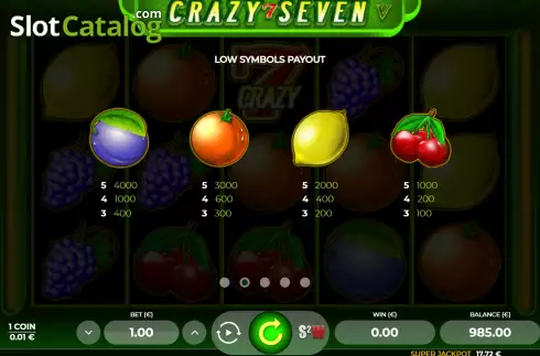 Οθόνη8. Crazy Seven 5 Κουλοχέρης