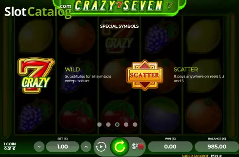 Οθόνη9. Crazy Seven 5 Κουλοχέρης