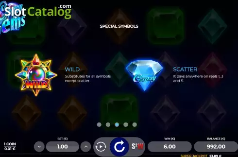 Οθόνη9. Crazy Gems (Spin2Win) Κουλοχέρης