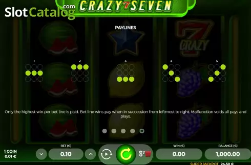 Οθόνη9. Crazy Seven 3 Κουλοχέρης