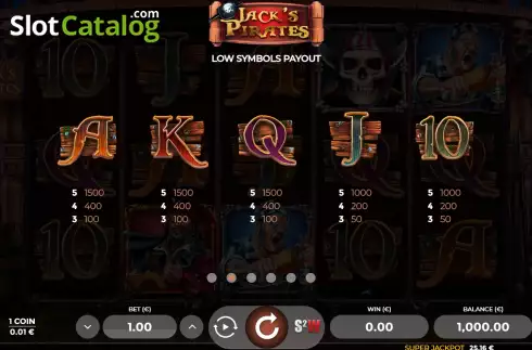 Οθόνη7. Jack's Pirates Κουλοχέρης
