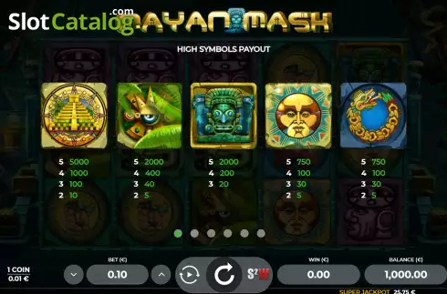 Οθόνη9. Mayan Mask Κουλοχέρης
