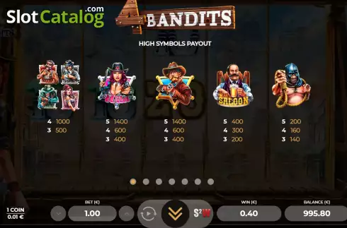 Οθόνη5. 4 Bandits Κουλοχέρης