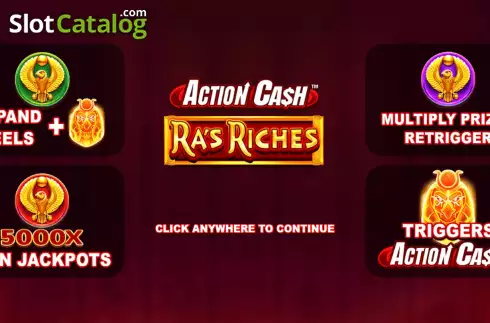 Οθόνη2. Action Cash Ra's Riches Κουλοχέρης