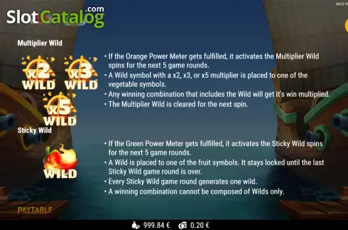 Οθόνη6. Wild Veggie Pirates Κουλοχέρης