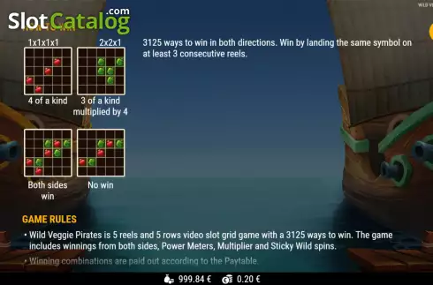 Οθόνη8. Wild Veggie Pirates Κουλοχέρης
